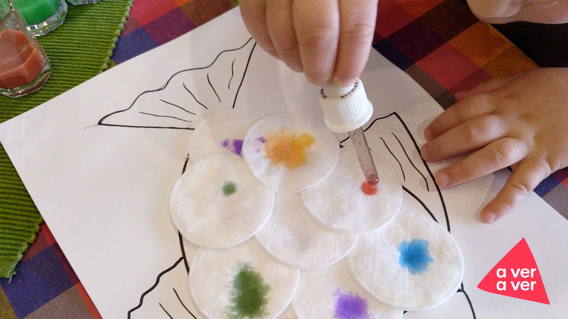 Dibujo mágico con algodón - a ver a ver